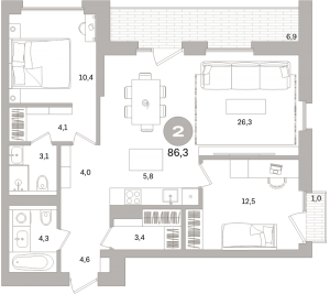 планировка, фото №1