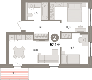 планировка, фото №1