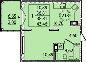 планировка, фото №1