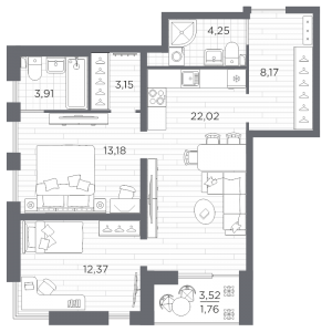 планировка, фото №1