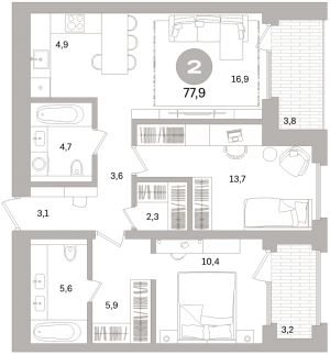 планировка, фото №1