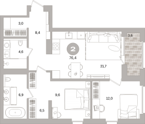 планировка, фото №1