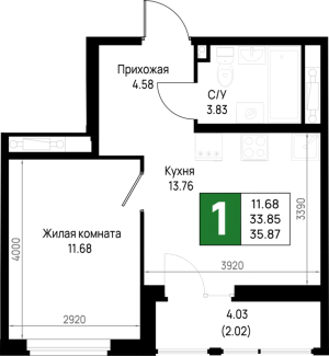 планировка, фото №1