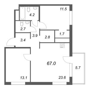 планировка, фото №1