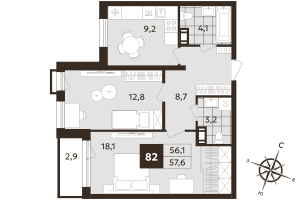 планировка, фото №1