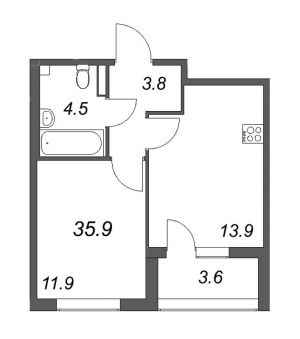 планировка, фото №1