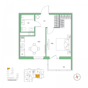 планировка, фото №1