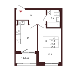 планировка, фото №1