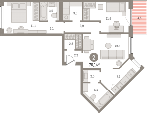 планировка, фото №1