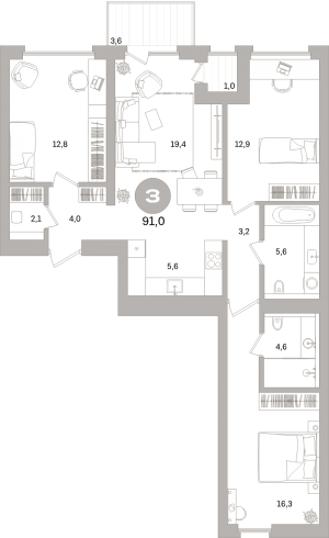 планировка, фото №1