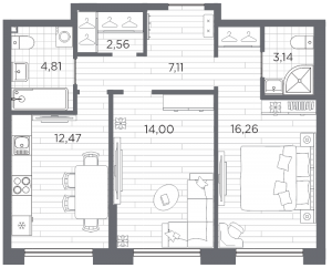 планировка, фото №1