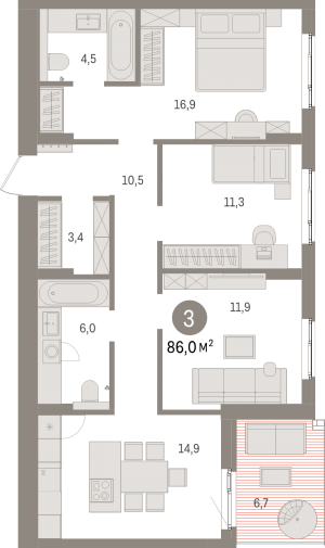 планировка, фото №1