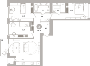 планировка, фото №1