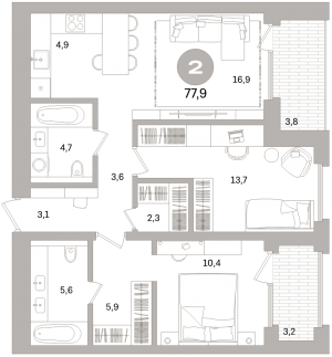 планировка, фото №1