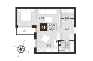 планировка, фото №1