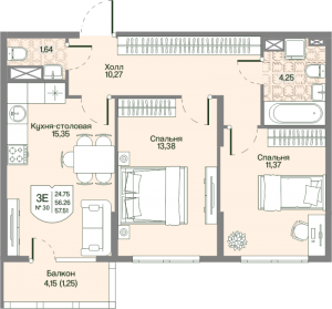 планировка, фото №1