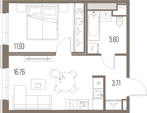 планировка, фото №1