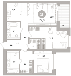 планировка, фото №1