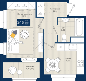 планировка, фото №1