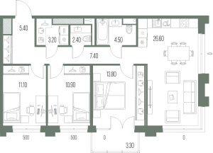 планировка, фото №1