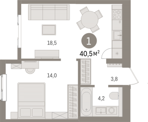 планировка, фото №1